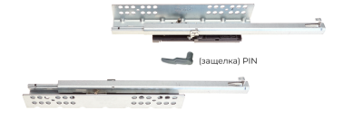Направляющие скрытого монт Mont Blanc Quadro 300мм част.выдвиж. PushToOpen (c PIN)10шт/уп 